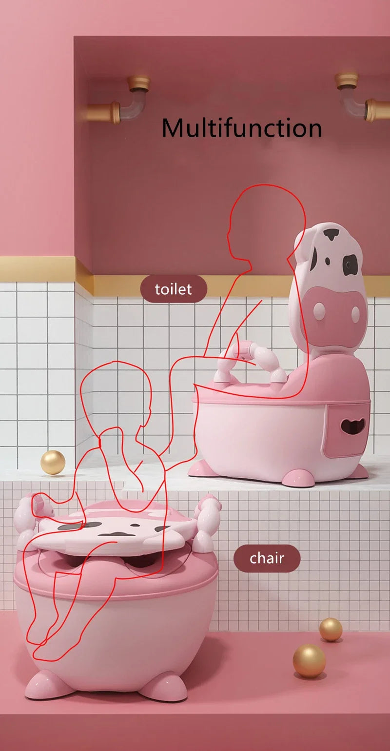1-6 Years Old Children's Pot Cute Baby Toilet Seat Easy to Clean Baby Potty Portable Stool Boys And Girls Safe Trainer Seat WC