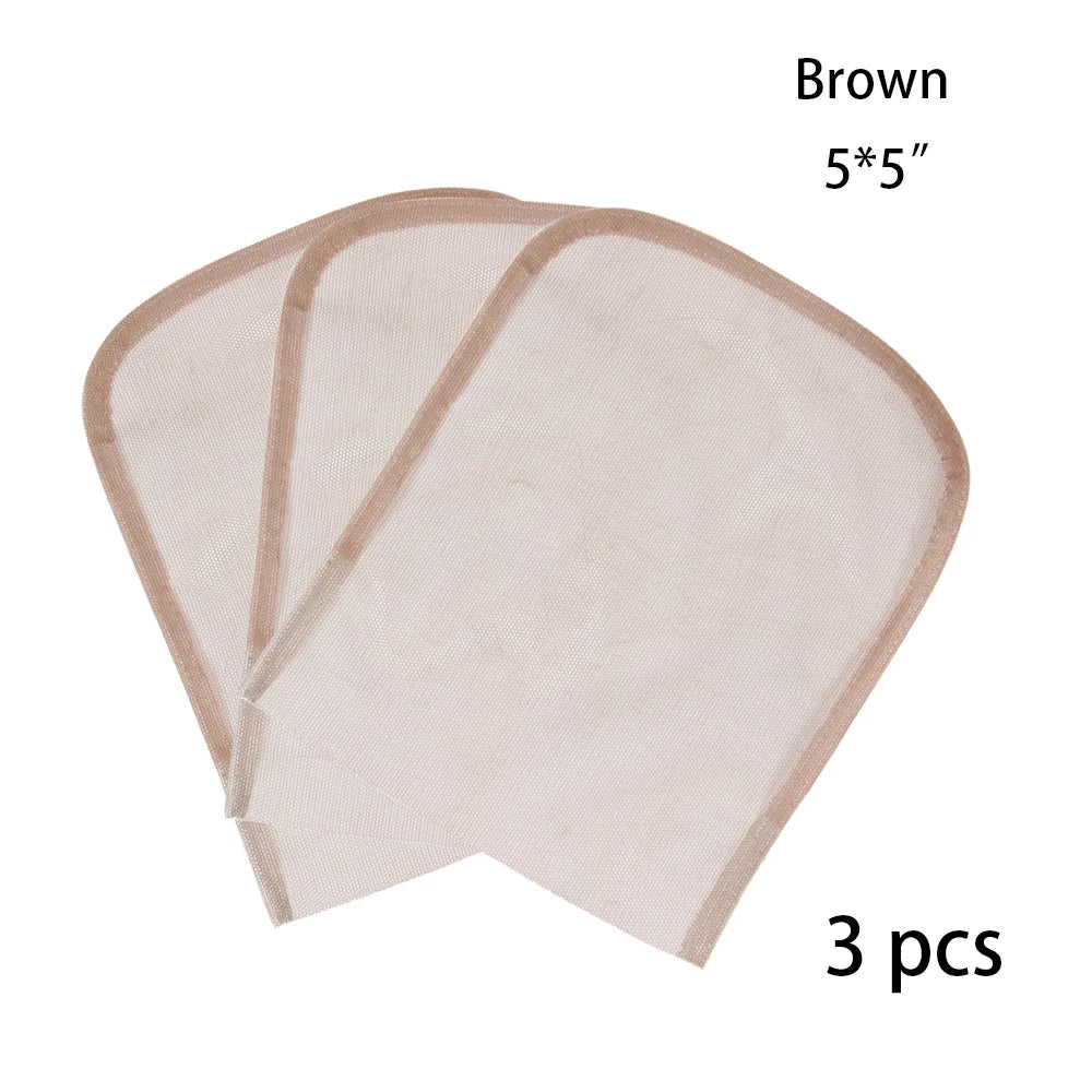 Plussign Transparent Brown Swiss Lace Hairnets 2*4 2*6 4*4 5*5 13*4 13*6 Base Hair Net For Making Lace Frontl Closure 3Pcs