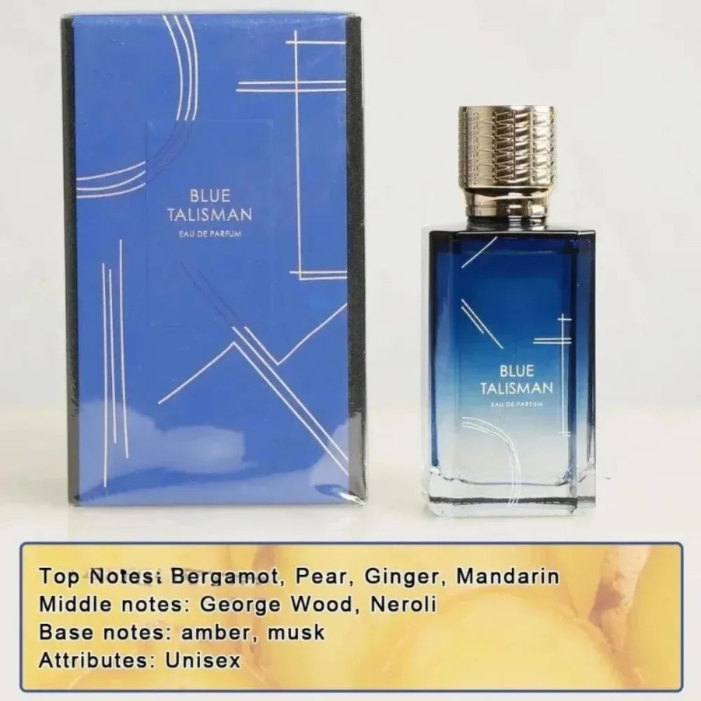 Mystique of The Blue Talisman 100ml Luxury Unisex Perfume Enchanting Woody Floral Scent with Pheromones, Long Lasting Cologne