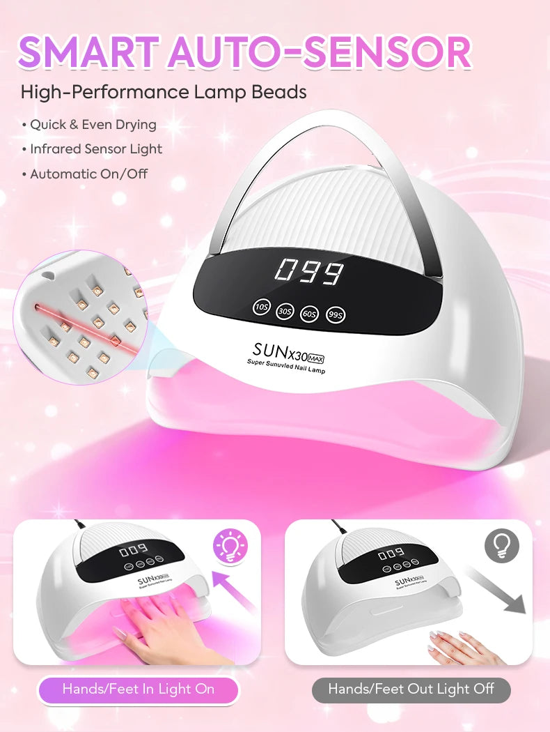 DianaBeauty 380W Professional UV LED Nail Lamp With LCD Display 90LEDS Nail Dryer for Drying All Gels Nail Polish Nail Art Tools
