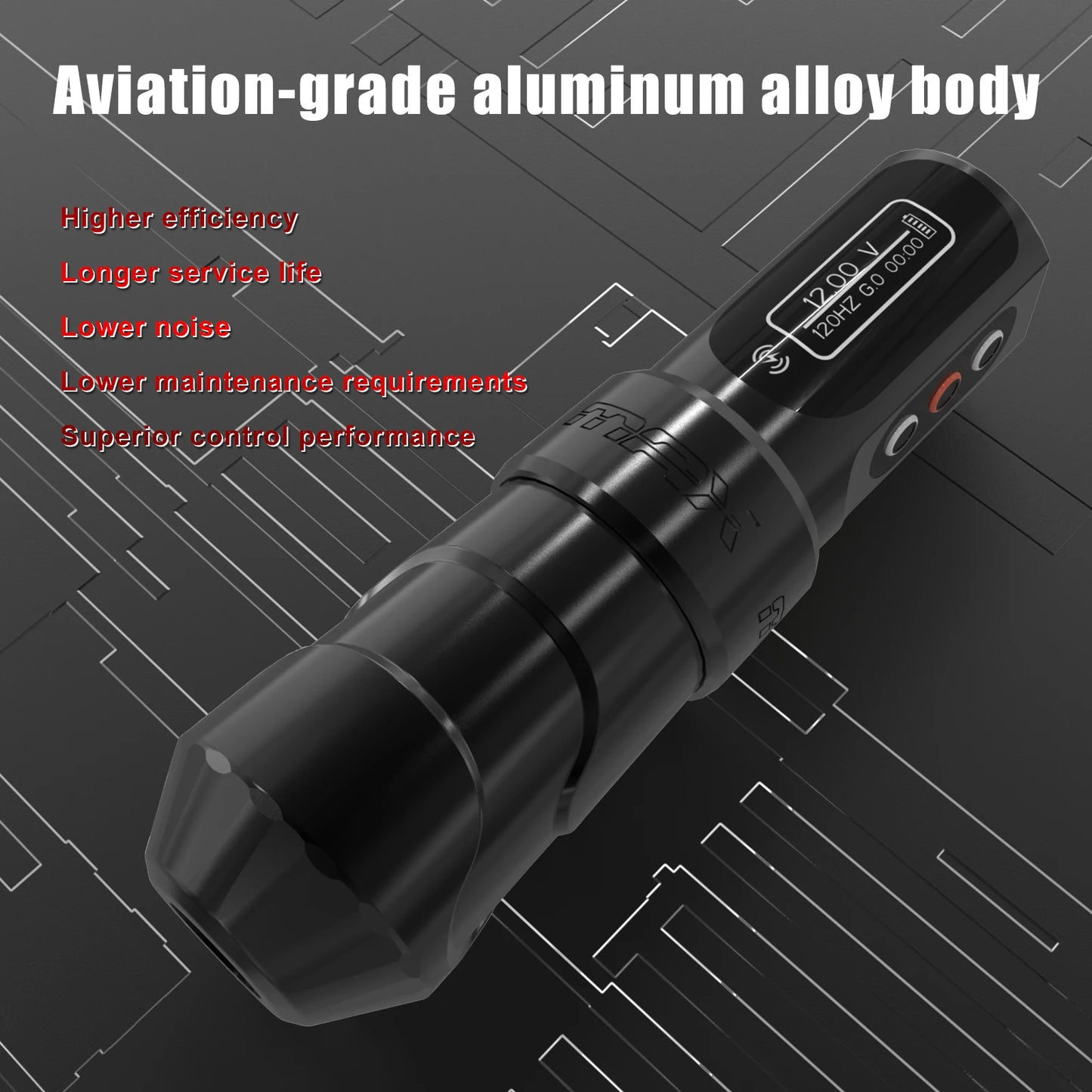 FLUCK MAX Tattoo Machine  Pen 2400mAh Battery 3.5mm/4.0mm Stroke Coreless Motor Lithium Battery Pen Machine For Tattoo Artists