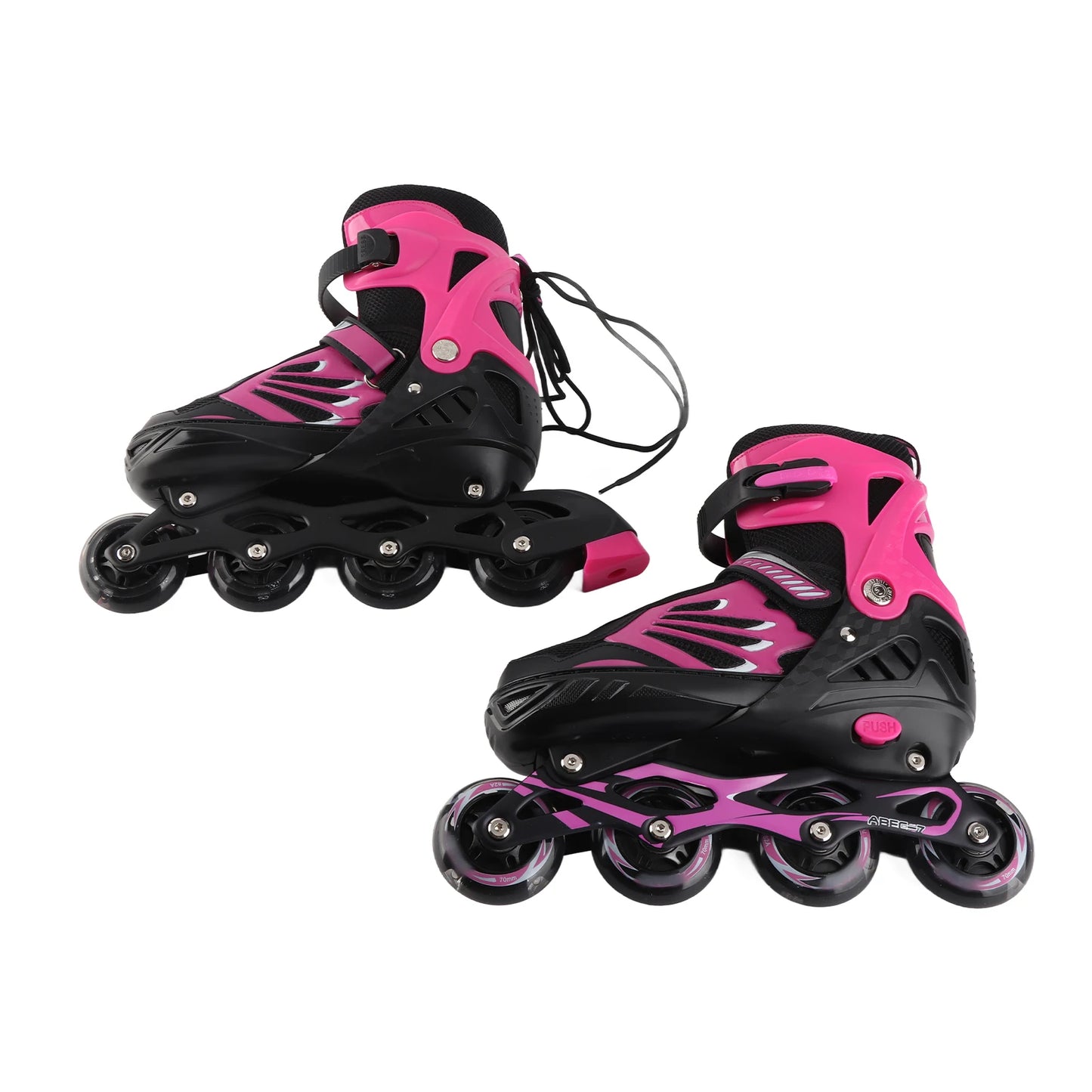 Tomshoo Adjustable Kids Roller Skates w Single Flash Light Wheels, Outdoor Inline Skates for Children Boys Girls Practice Sport