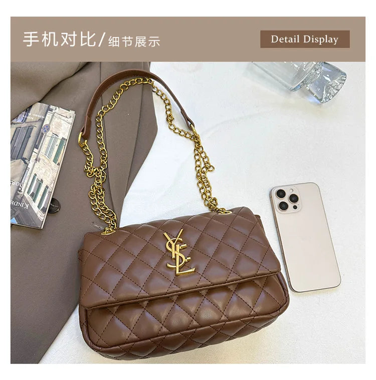 Fashionable Chic High-End Diaper Bag For Women Designer Leather Crossbody Handbag Large Capacity Trendy Tote Bag