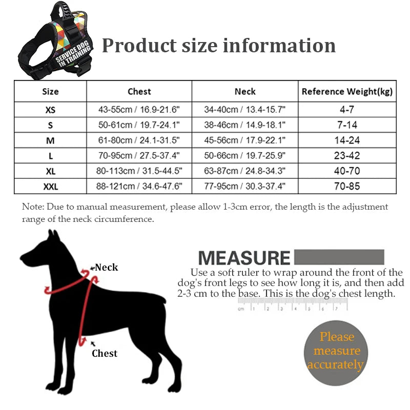 Adjustable Nylon Dog harness Personalized Reflective Pet Harness for Small Medium Large Dogs  No Pull Dog Harness Leash