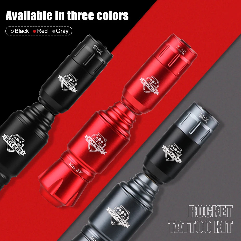 Professional Mini Rocket Wireless Tattoo Power Supply RCA Interface Chargeable Rotary Tattoo Pen Battery Tattoo Machine Supplies