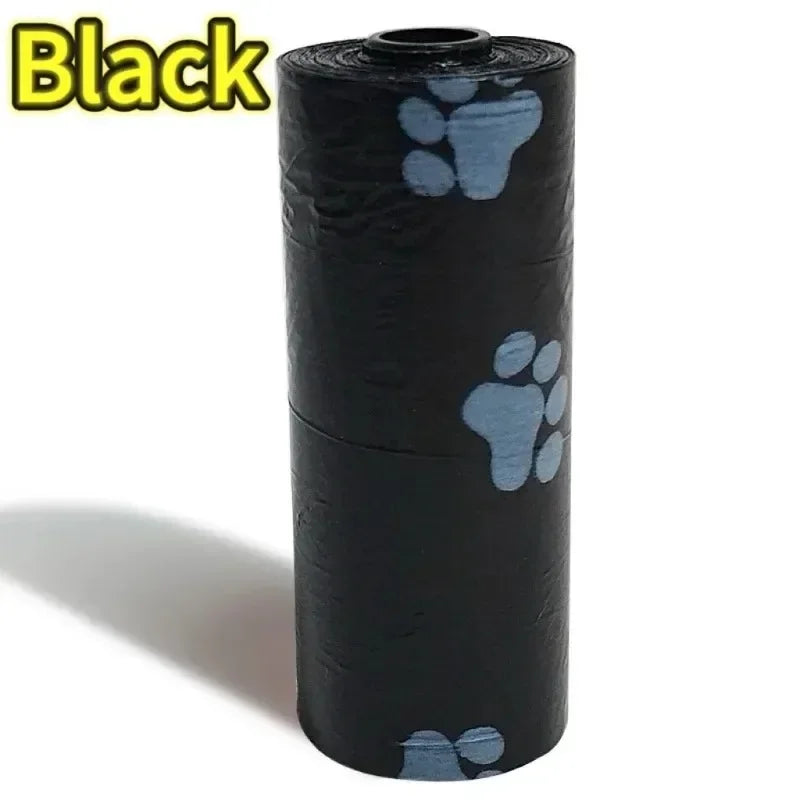 5/10/20/50rolls Random Color Cartoon Paw Graphic Dog Poop Bags Pet Poop Bags Leak-Proof Dog Waste Bags for Pet Supplies Tools