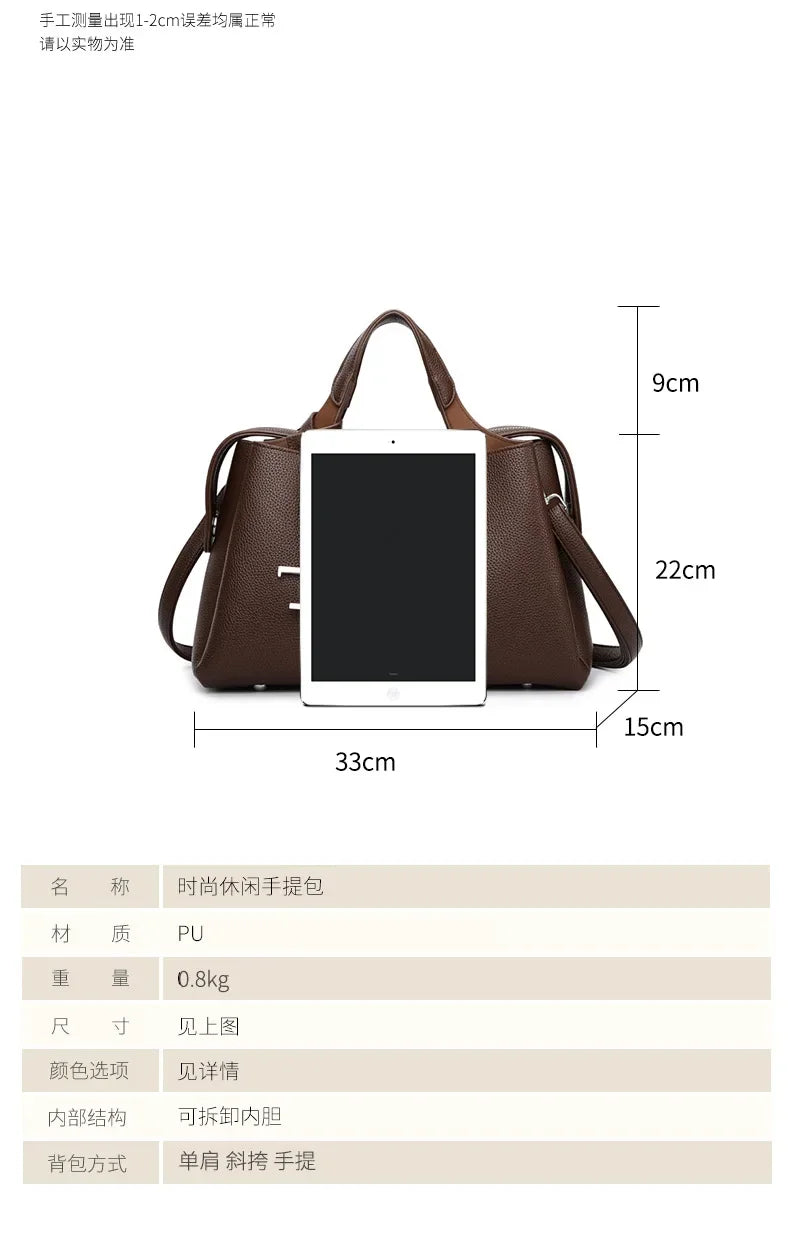 Luxury leisure travel zipper shoulder bag, high-quality design handbag, classic and trendy women's backpack
