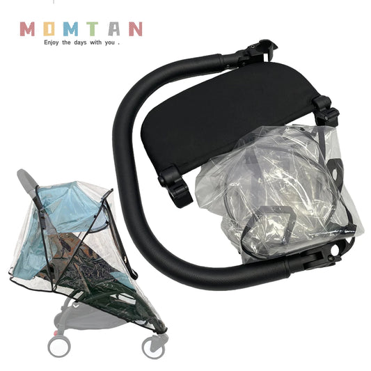 MomTan® Baby Stroller Accessories Compatible With Babyzen YOYO2 YOYO 3, Stroller Bumper &15 CM Foot Board & Rain Cover For YOYO