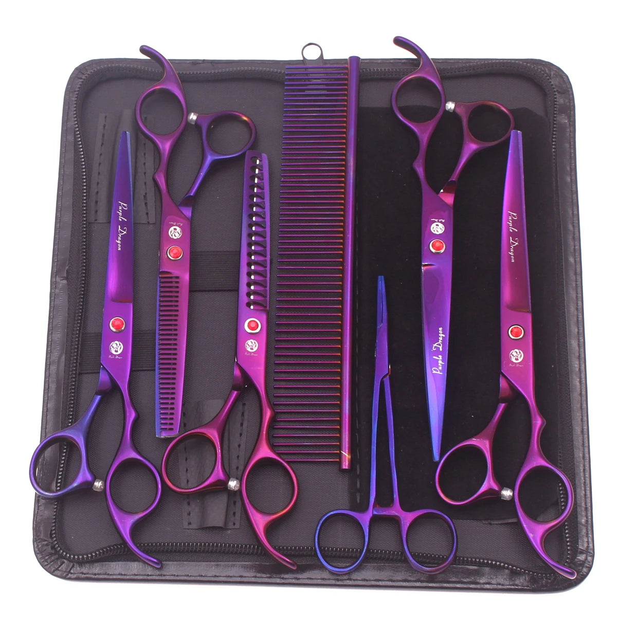 Pet Grooming Scissors Set - Professional Dog & Cat Grooming, Stainless Steel, Sharp, Multi-Piece, Ergonomic Handle, Durable Trim
