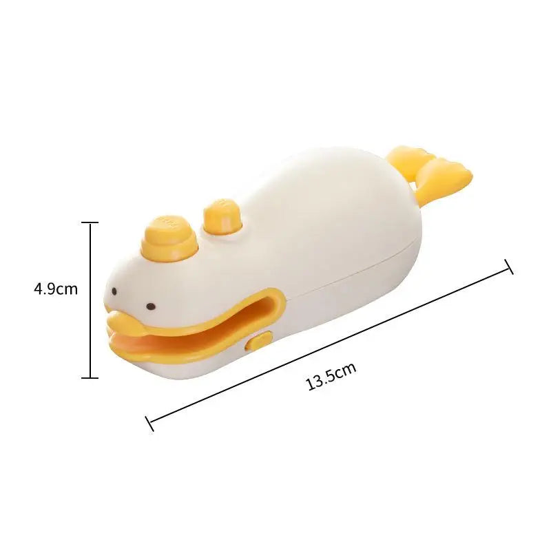New Cute Duck Handheld Vacuum Sealer Magnetic Bag Sealer Rechargeable Portable Easy Use For Freshness 2 in 1 Mini Rechargeable