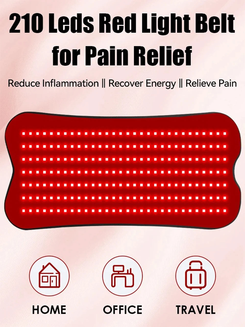210 LEDs red Infrared Light Therapy Pad Beauty Devices portable 660nm 850nm Relax Pad for face,body back knee hands feet relief