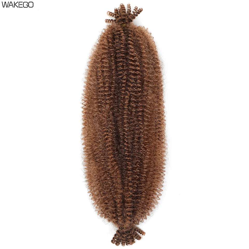 Marley Twist Braiding Hair Ginger Burgundy Ombre Brown Black Springy Afro Twist Hair PreFluffed Spring Twist Kinky Braiding Hair
