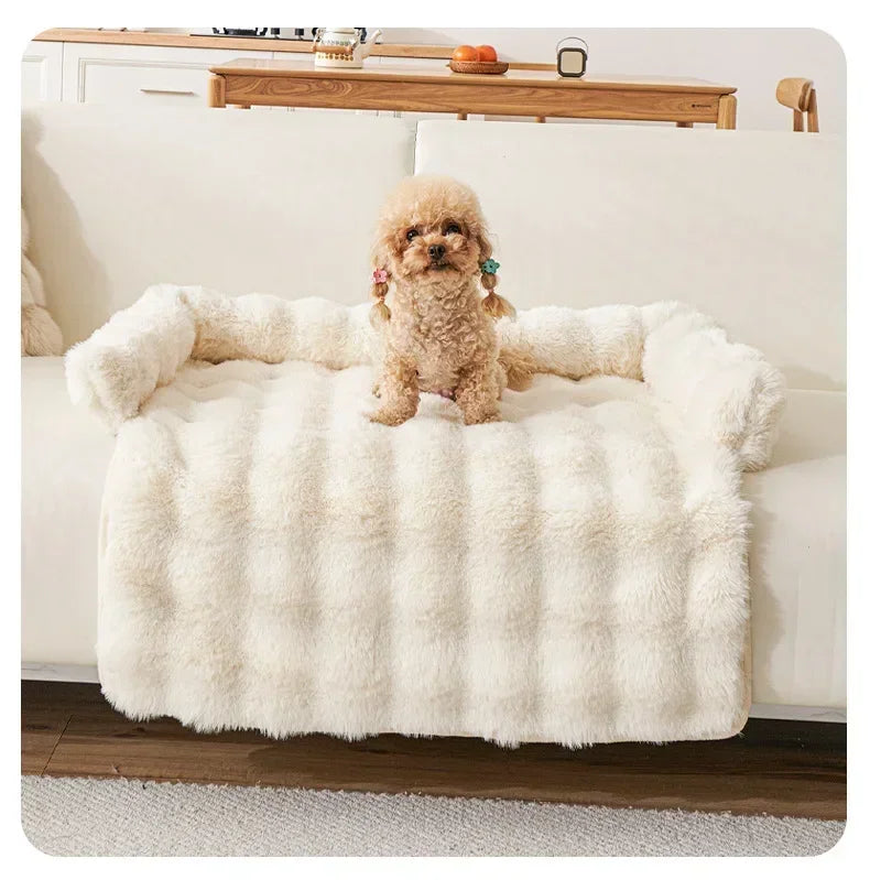 1PC Winter Warm Dog Bed Mats Super Soft  Plush Pet Blanket Pad Mat for Small Dogs Plush Neck Pillow Cat Nest Travel & Indoor