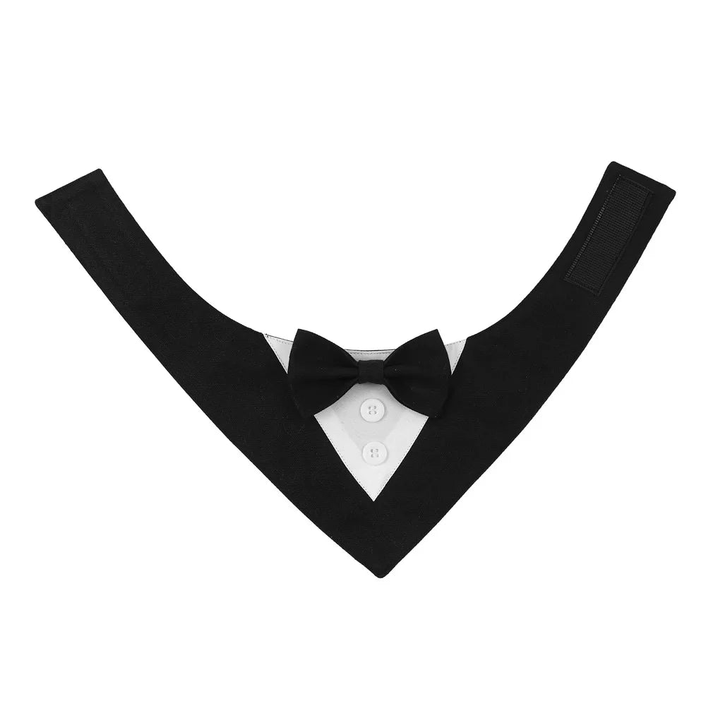 Sucado Handsome Wedding Pet Dog Bandana Elegant Suit Bowtie Luxury Triangular Scarf Collar Engagement Party Gifts Accessories