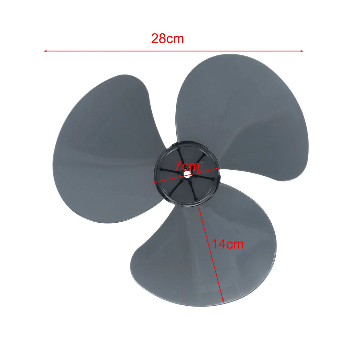 High Quality Fan Blade 3 Leaves Radius 14cm Standing Pedestal Floor Wall Table Fanner Transparent Black Transparent White