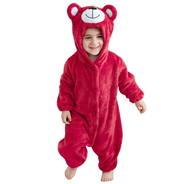MICHLEY Halloween Lion Baby Rompers Clothes Hooded Flannel Cosplay Toddler Infant Pajamas Bodysuit Jumpsuit Costume For Kids Boy