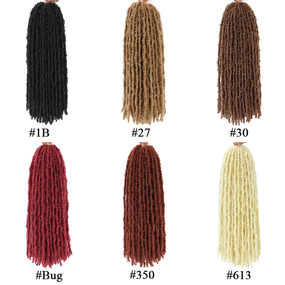 18 24 Inch Butterfly Locs Crochet Hair Extensions Synthetic Distressed Butterfly Soft Locs Crochet Braids Hair for Black Women