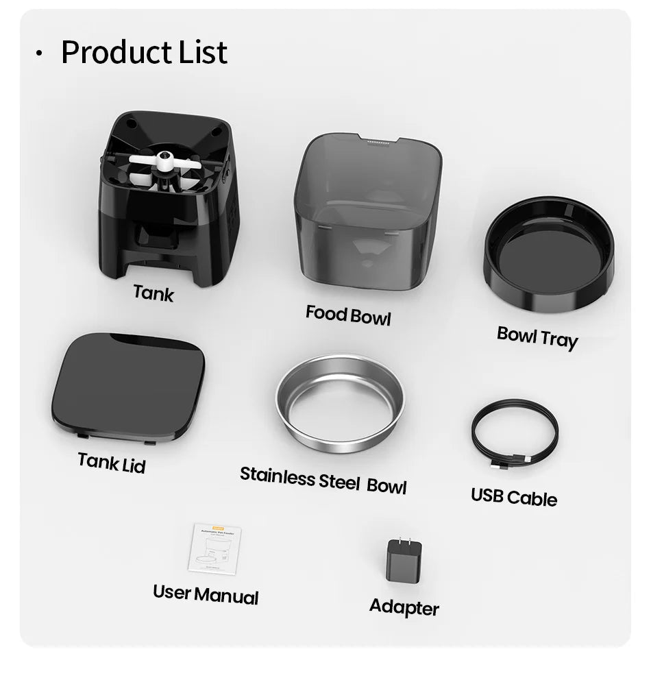ROJECO Smart Dog Feeder Automatic Dog Food Kibble Dispenser Button Version for Pet Cats Auto Food Container Dog Feeding Supplies