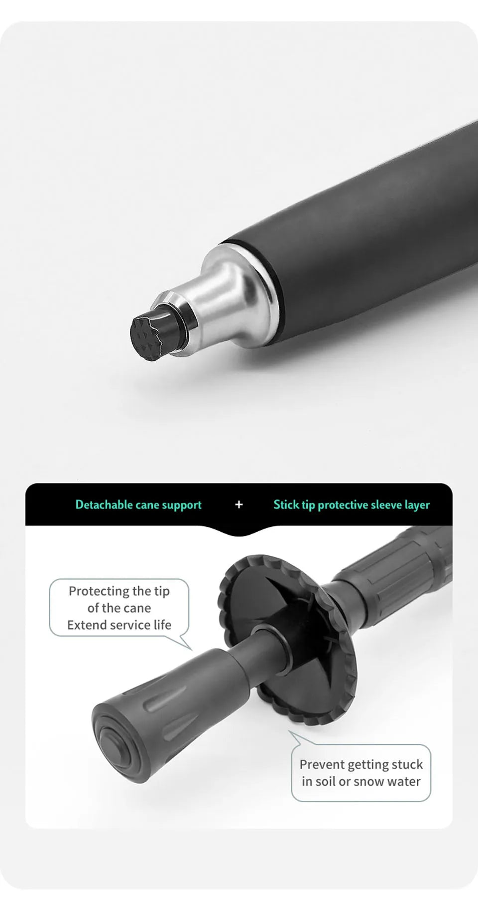 AOLIKES Aluminium Alloy Teleskopic Stick Hiking Poles Bastão De Trekking Walking Stick Ultralight Absorber Walking Cane