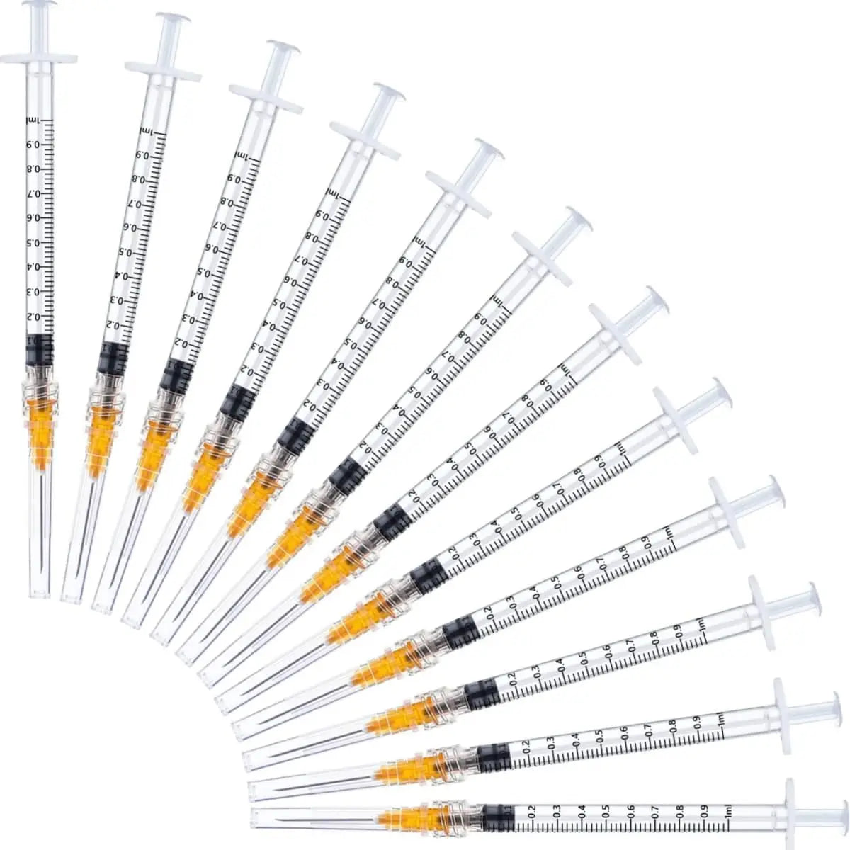 50Pcs 1ml Luer Lock Syringe, Suitable for Pet and Farm Animal Industry, Laboratory Dispensing, Manual DIY Multi-Purpose