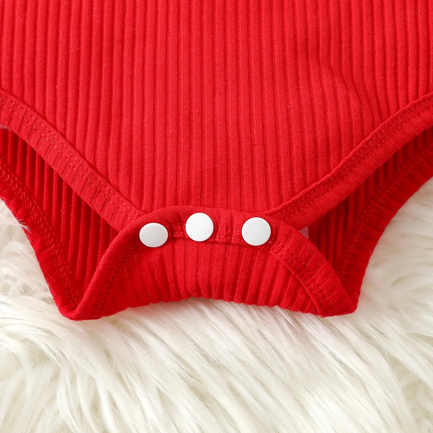 Prowow Baby Girls Christmas Outfits Set Red Bodysuit+Plaid Deer Suspender Dress Set 3pcs My First New Year Costume For Baby 2026