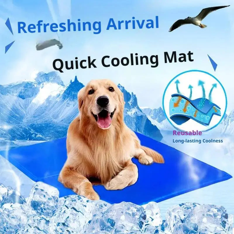 Summer Chill Pad Pet Ice Bed Mats Cushion Dogs Cats Summer Cooler Sleeping Pad Heat Relief Cooling Sponge Gel Pet Supplies