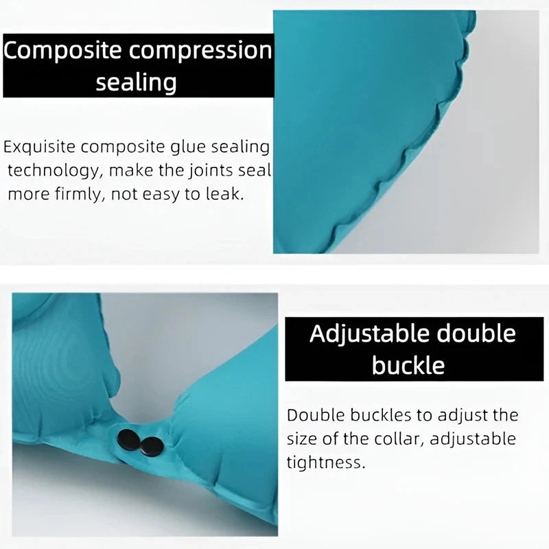Travel Pillow Inflatable U-Shape Neck Pillow Portable Cervical Orthopedic Protection Airplane Neck Pillows Travel Essentials