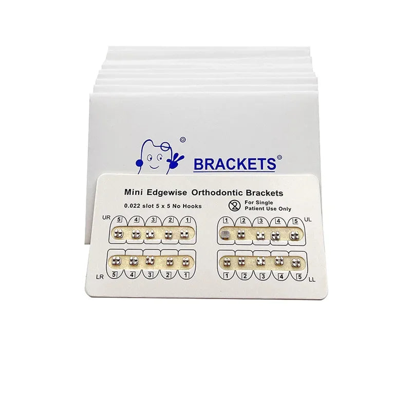 10 Packs Dental Orthodontics Brackets Metal Teeth Bracket Braces Edgewise Without Hook/3 Hook