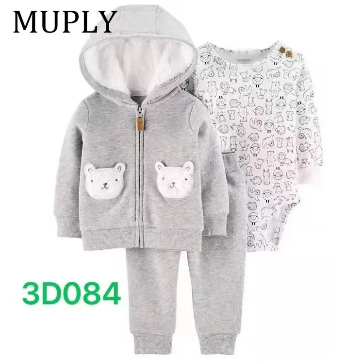 3-piece Suit Summer Baby Clothes Sets Baby Short Sleeve Shorts Cover Clothes Cute Girls Bebe Children Cotton 100% Clothing 6-24M