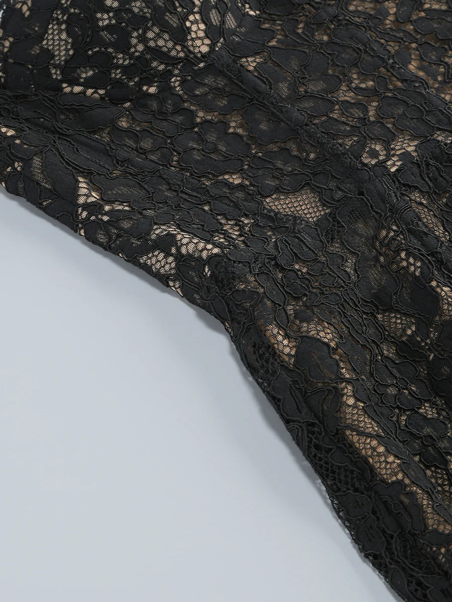 Women’s Cocktail Dress Sexy Lace Hollow Out Transparent Sleeveless Slim Fit Maxi Party Club Evening Gown White Long Dresses