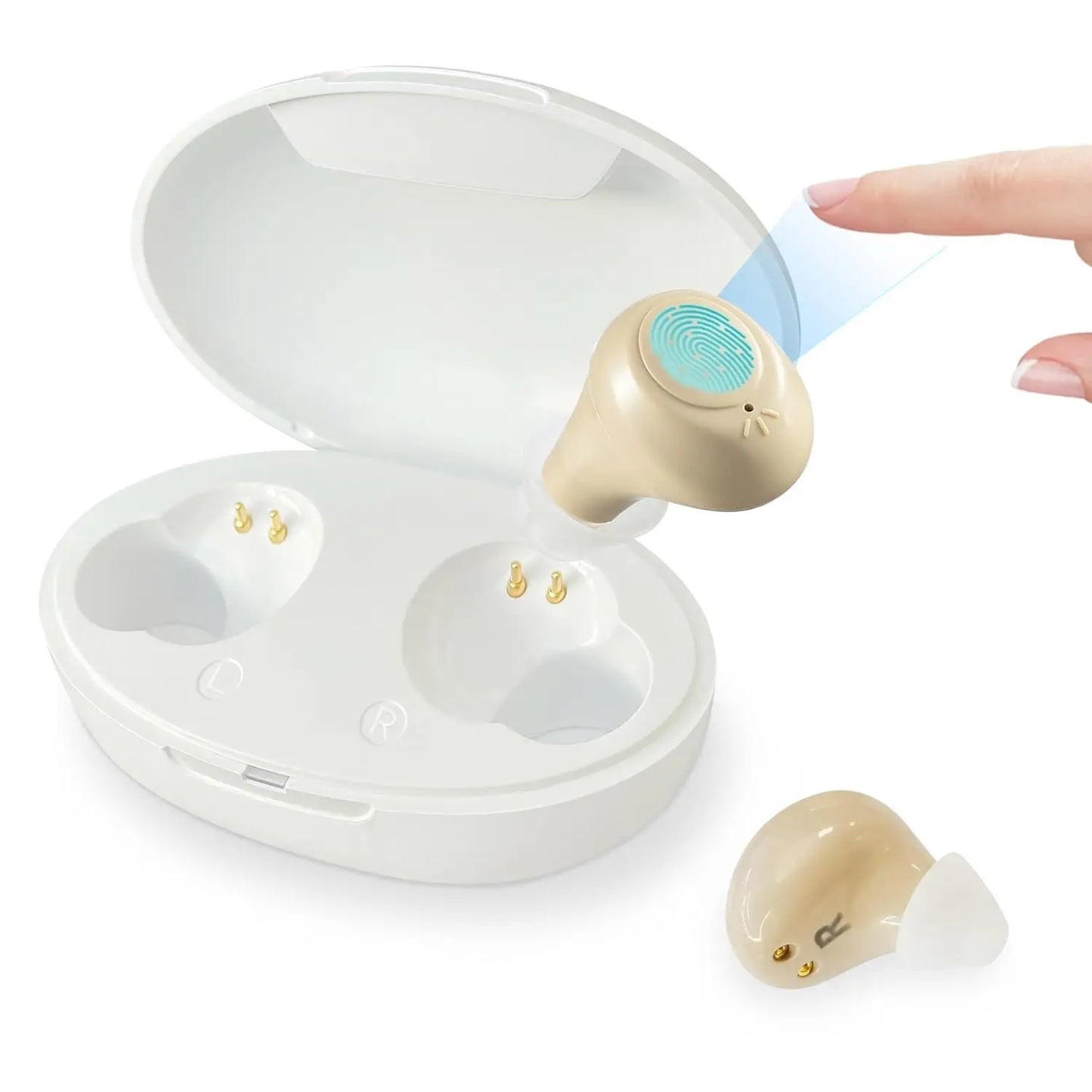 OTC Rechargeable Hearing Aid, Long Battery Life, Intelligent Noise Reduction, Excellent Comfort, Almost Invisible Hearing Aid