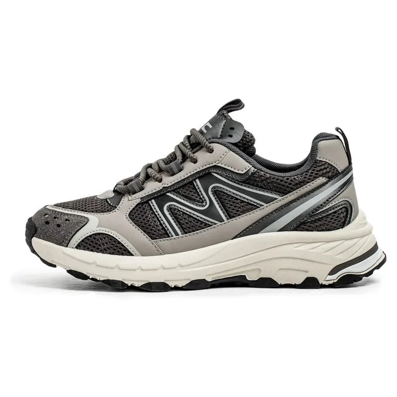 Breathable Outdoor Men's Sport Shoes Summer Trend Dad Sneakers Student Casual Rubber Sole EVA Insole Cotton Lined Net Mesh