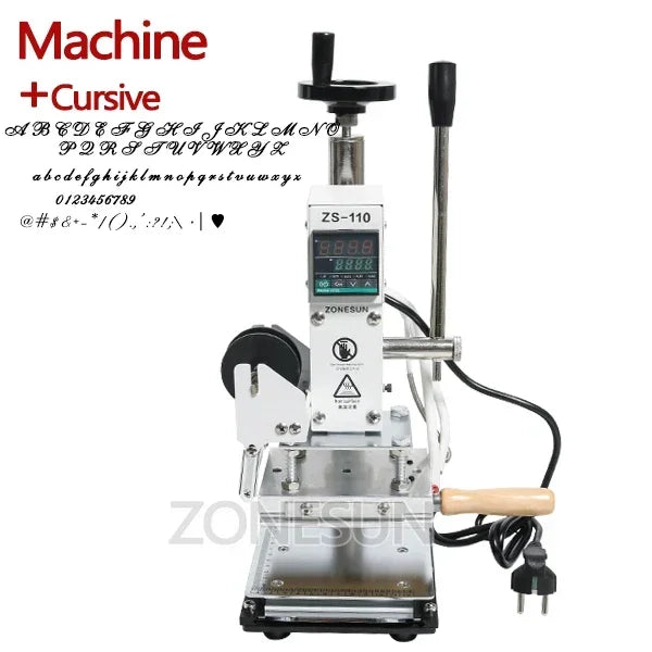 ZONESUN ZS110 Hot Foil Stamping Bronzing Embossing Machine Slideable Workbench Digital Leather PVC Paper Heat Press Machine