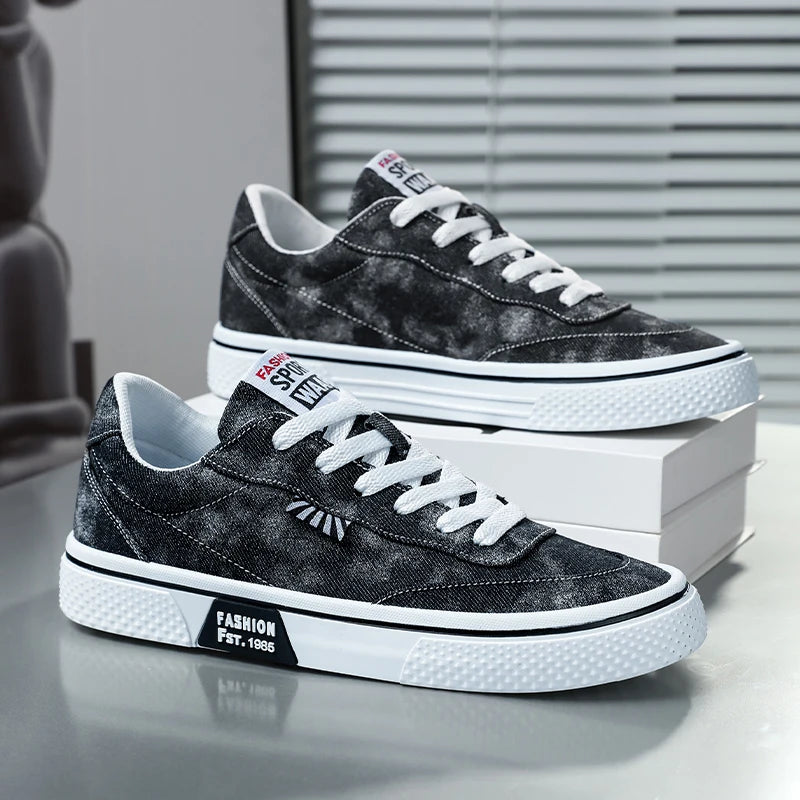 Men's canvas shoes large size fashion casual sports shoes men's platform light breathable men's outdoor running shoes