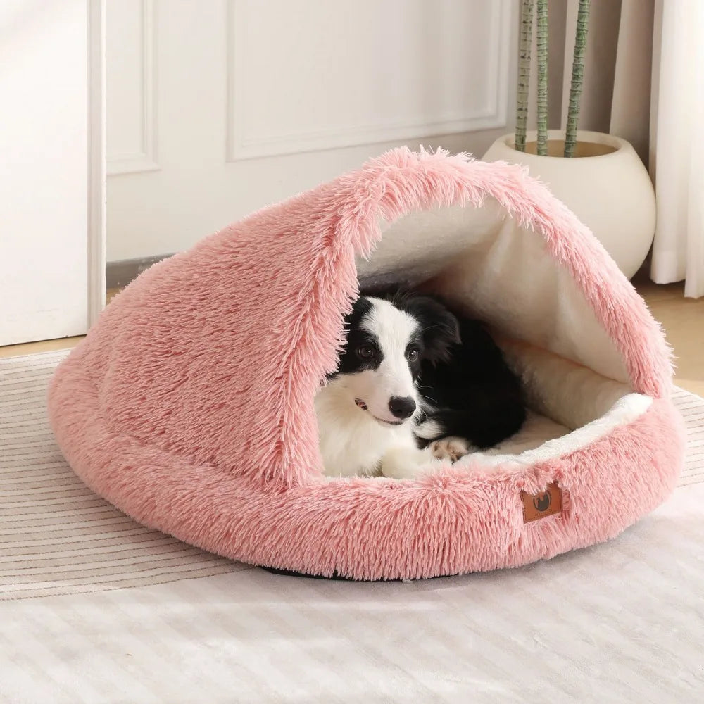 Winter Warm Shaped Enclosed Pet Bed for Cats and Dogs Surrounded Cat Nest Dog Bed