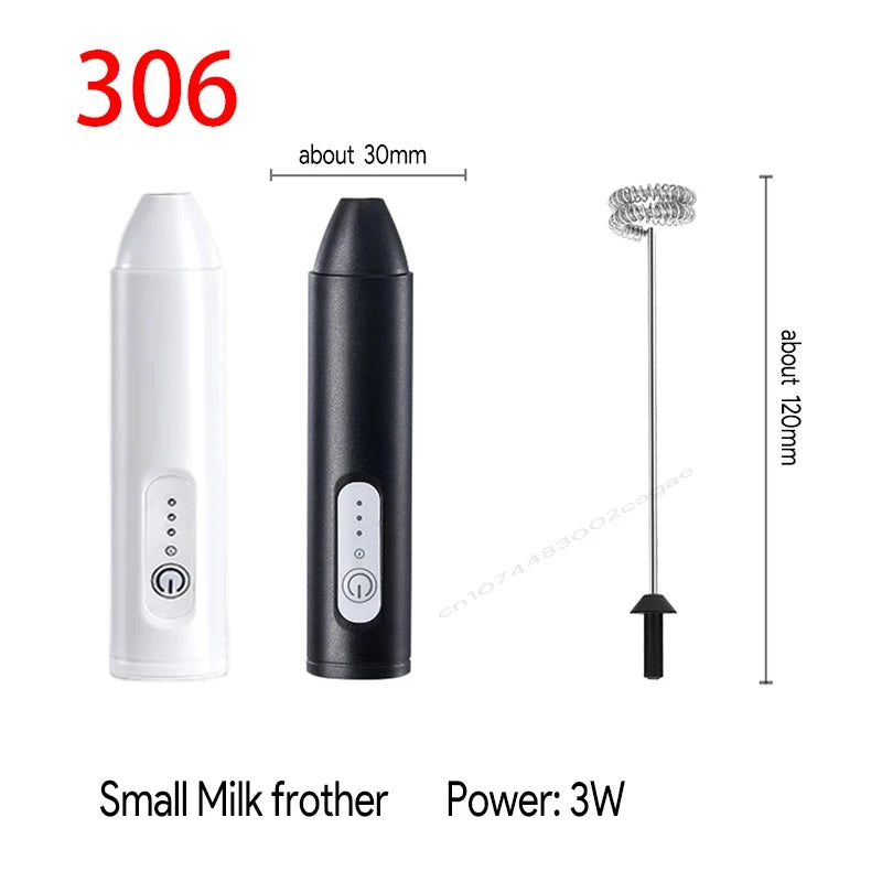 Wireless Milk Frothers Electric Recharge Handheld Blender Electrical Small Coffee Maker Whisk Mixer For Coffee Cappuccino Cream