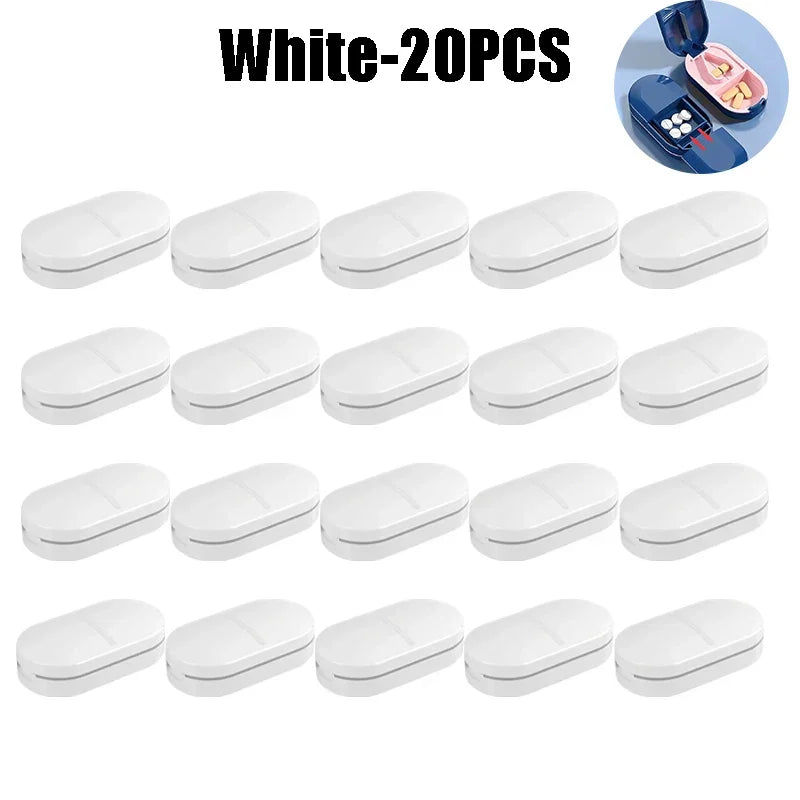 Medicine Pill Cutter Box Portable Drug Box Useful Grinder Splitter Medicine Pill Holder Tablet Cutter Splitter Divider Pill Case