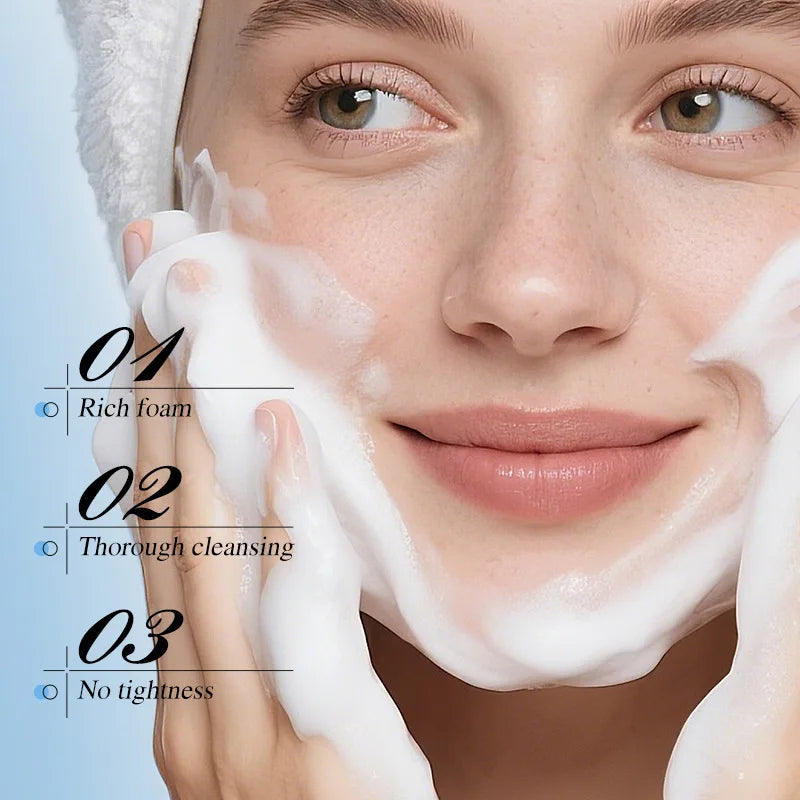 Salicylic Acid Acne Removing Facial Cleanser Natural Herbs Deep Cleaning Pores Oil Control Lighten Acne Moisturizing Skin Care