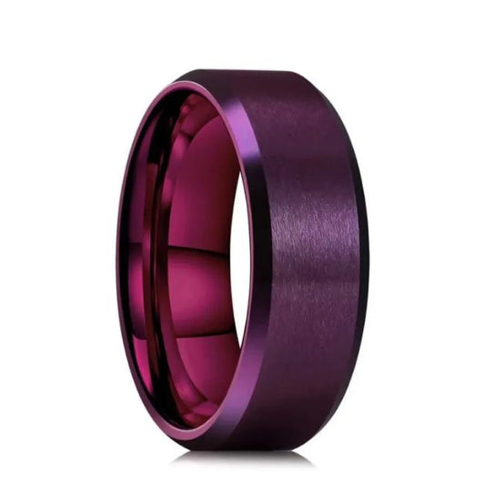 7 Colors Classic 8mm Tungsten Mens Ring Surface Brushed Stainless Steel Ring for Women Wedding Band Couples Jewelry Accessories
