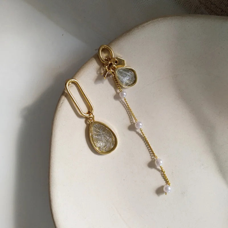 Trendy Jewelry Luxury Temperament Personality Asymmetrical Earrings For Women Gifts Delicate Design 2025 Trend New Accessories