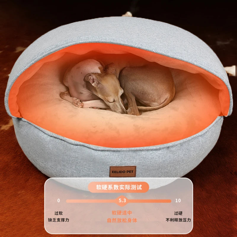 Sponge Velvet Insulated Dog Bed  Washable Winter Pet Mattress  Windproof Enclosed Cat Sleeping Bag  Shaped Pet Tent