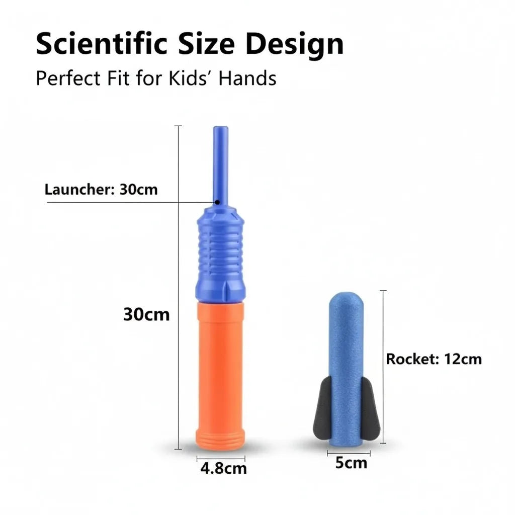 3/7pcs Funny Hand-Propelled Rocket Launcher Toy Set Foam Rocket Children Outdoor Summer Garden Game Birthday Gift Party Discount