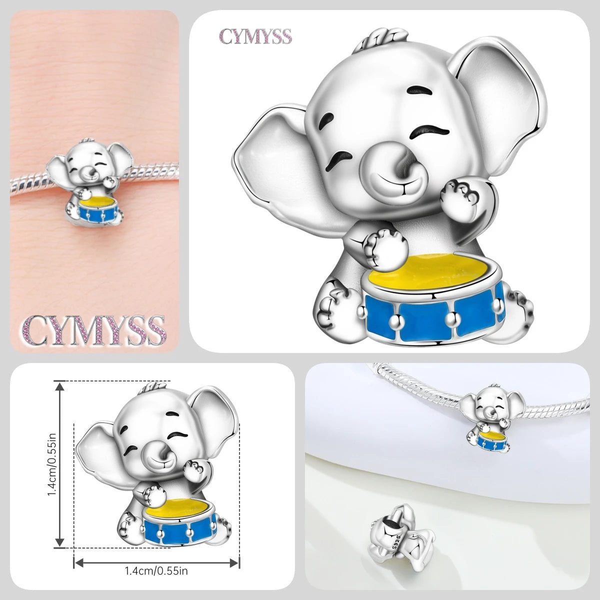 925 Sterling Silver Cute Pet Animal Lion King Pendant DIY Jewelry Beads for Women Bangle Bracelet Necklace Birthday Party Gifts