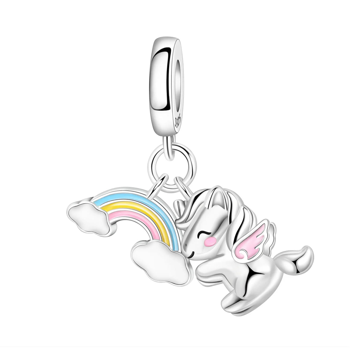 925 Sterling Silver Two-tone Symmetrical Angel Wing Pendant Necklace for Women Lucky Symbol Original Jewelry Party Couple Gift