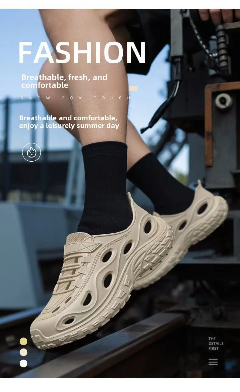 Outdoor Water Shoes Unisex Breathable EVA Clog Summer Sandals Men's Wearable Hiking Shoes Couples Casual round Toe Thongs
