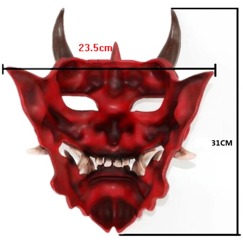 Halloween Prajna Resin Mask Horrible Realistic Costumes Ghost Full Face Cover Masquerade Masks Hanging Dress Up Festival Props