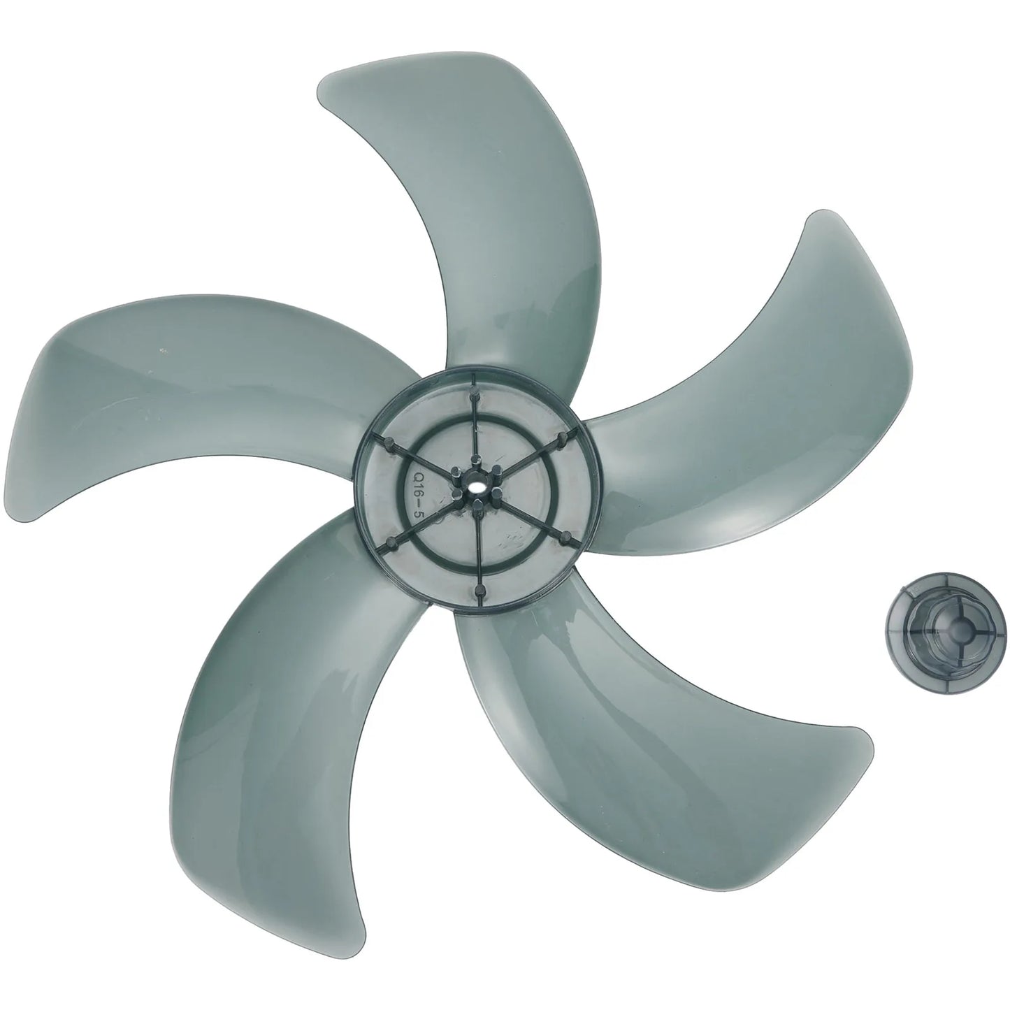 Replacement Fan Blade for 16 Inch Household Stand or Desk Fans 5 Leaves Plastic Blade with Nut Cover Offering Use