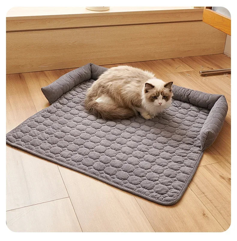 1PC Winter Warm Dog Bed Mats Super Soft  Plush Pet Blanket Pad Mat for Small Dogs Plush Neck Pillow Cat Nest Travel & Indoor