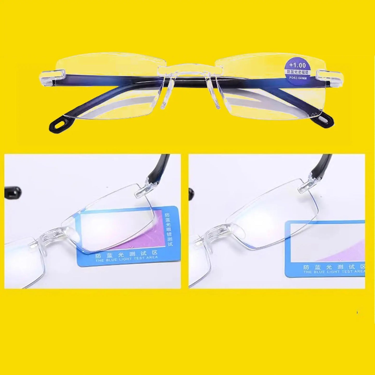 Smart Automatic Zoom Reading Glasses Anti Blue Ray Eyeglasses Autofocus Power Rimless Near Far Computer Glasses