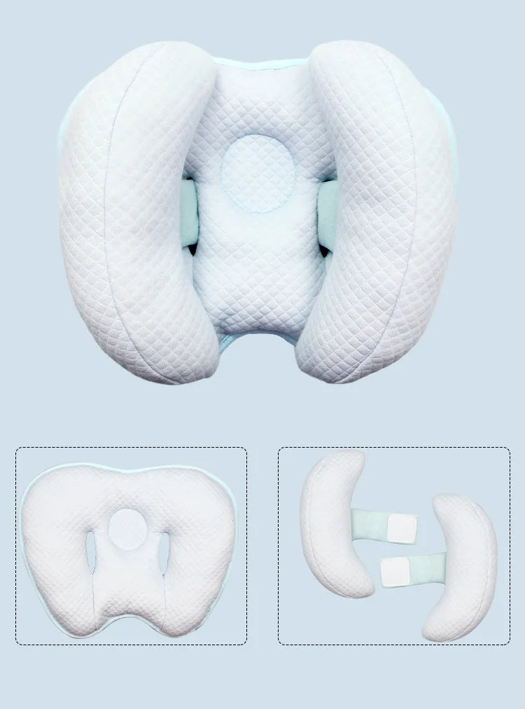 Infant Head Support Pillow for Car Seat Stroller Baby Neck Support Cushion with Adjustable Straps Child Head Rest Travel Pillow